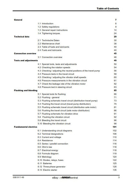 PDF - Bomag Single Drum Roller - BW 211 213 D-4 / PD-4 - Service Workshop Repair Manual - 03/2007