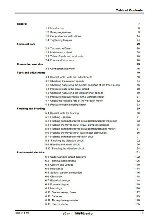 PDF - Bomag Single Drum Roller - BW 211 213 D-4 / PD-4 - Service Workshop Repair Manual - 03/2007