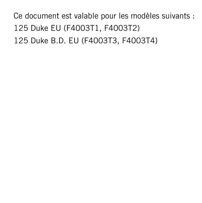 French Language - KTM 2020 - 125 Duke - Manuel De Reparation -  Service Workshop Repair Manual