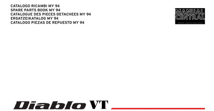 Lamborghini Diablo VT 1994 - parts manual