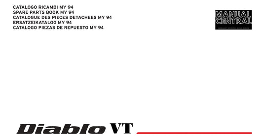 Lamborghini Diablo VT 1994 - parts manual