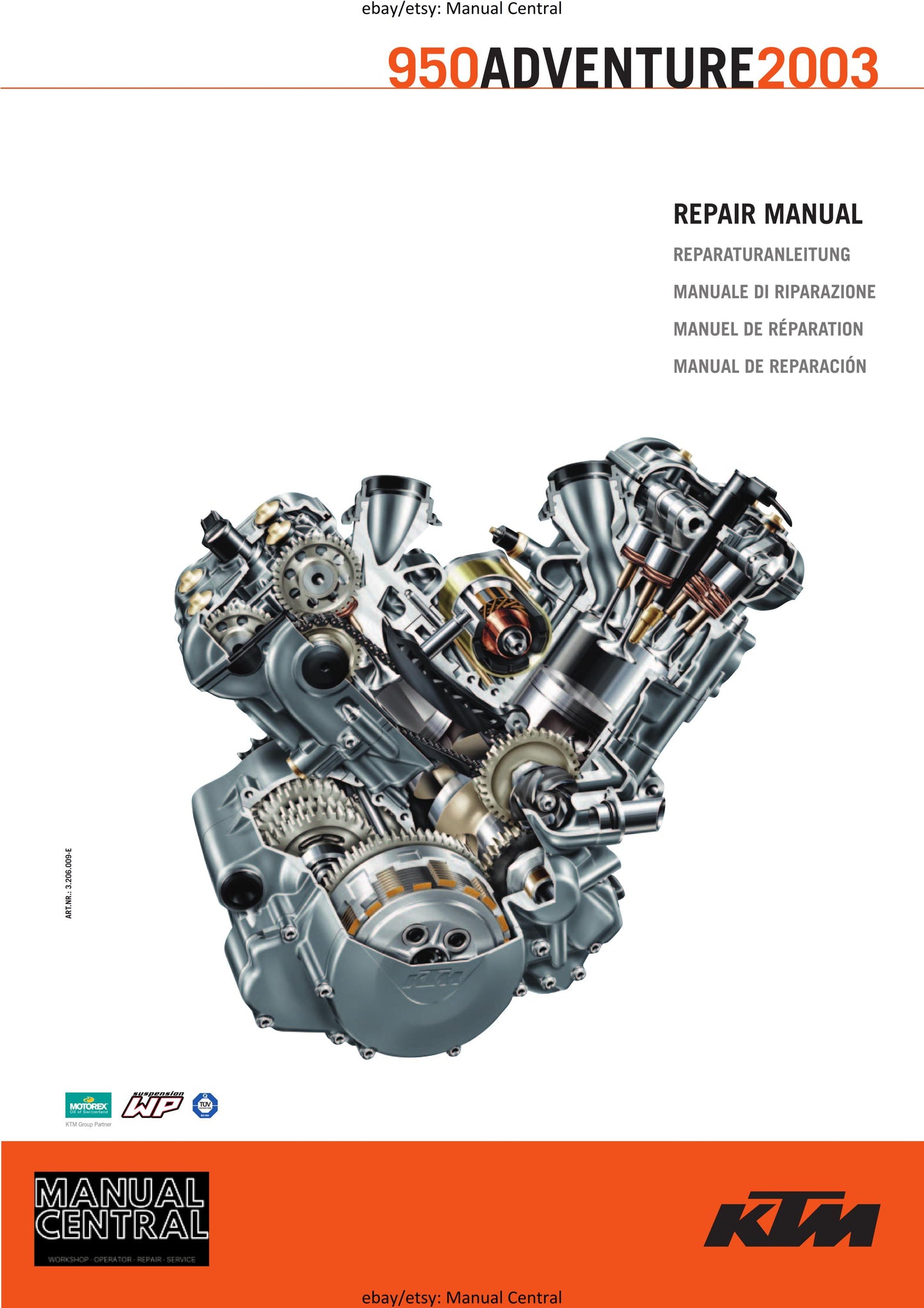 KTM 2003 - 950 Adventure - Engine - Service Workshop Repair Manual