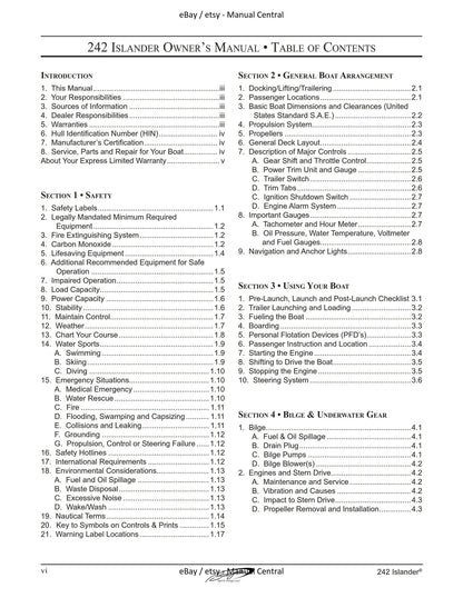 Baja Marine - 242 Islander - Owners Manual