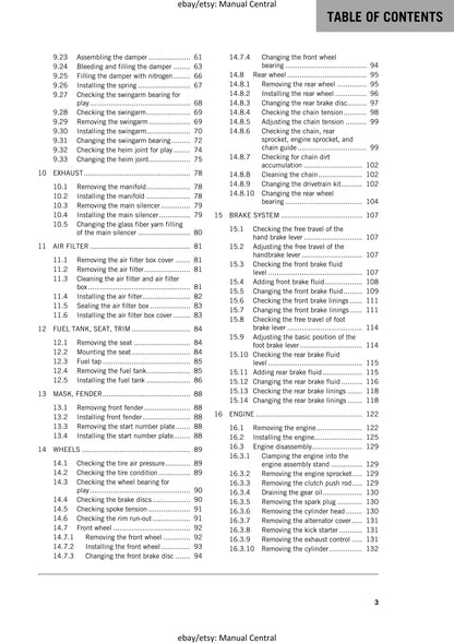 KTM 2017 - 85 SX - Service Workshop Repair Manual