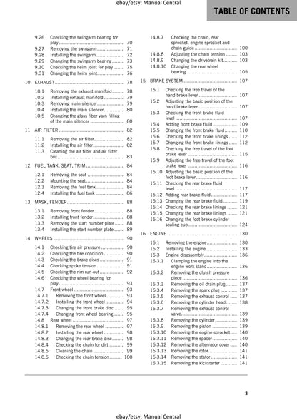 KTM 2017 - 65 SX - Service Workshop Repair Manual