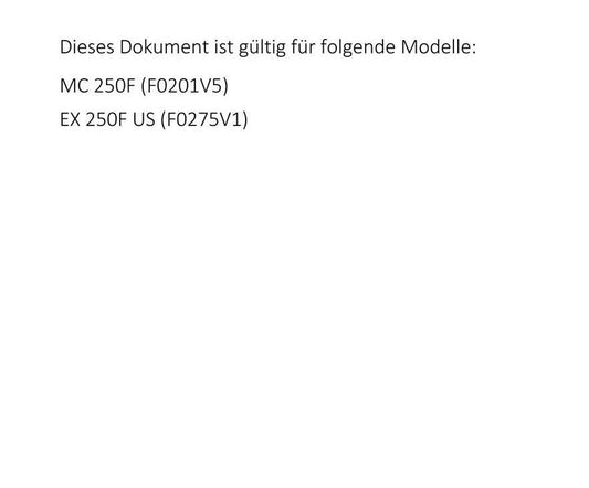 German Language - GASGAS 2022 - EX MC 250F - Reparaturanleitung - Service Workshop Repair Manual