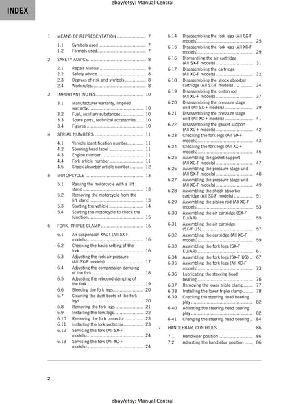 KTM 2024 - 350 Sx-f Xc-f Factory Edition - Service Workshop Repair Manual