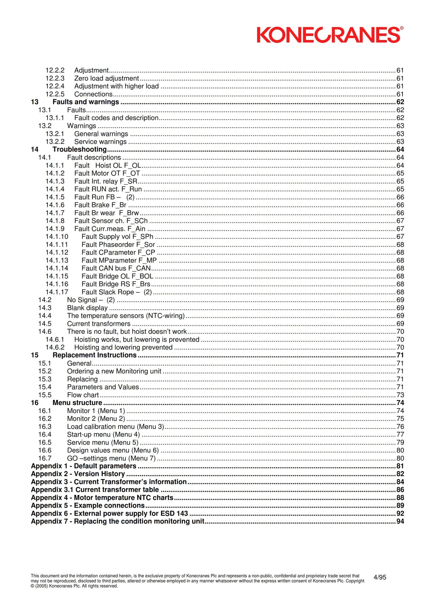 Konecranes - Hoist Control Device - Workshop Service Repair Manual