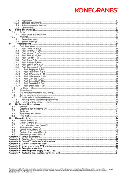 Konecranes - Hoist Control Device - Workshop Service Repair Manual
