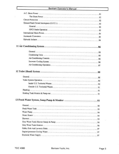 Bertram 60 Convertiable - Owners Manual