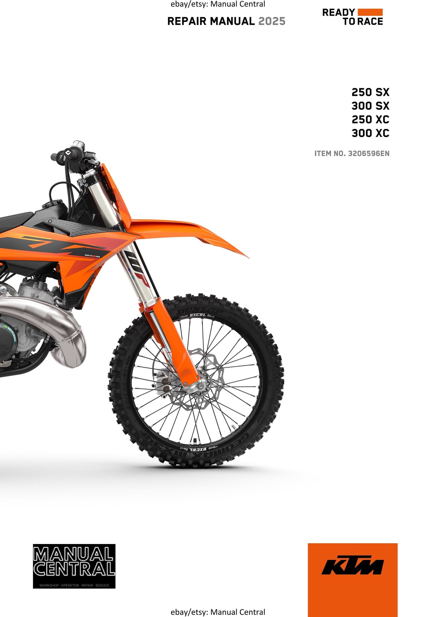 KTM 2025 - 250 300 SX XC - Service Workshop Repair Manual