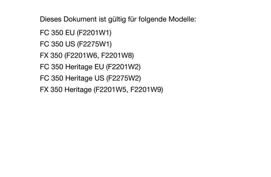 German Language - Husqvarna 2023 - FC FX 350 Heritage - Reparaturanleitung