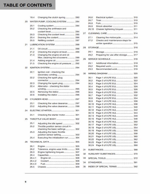 Husqvarna 2017 - FE 450 501 - Service Workshop Repair Manual