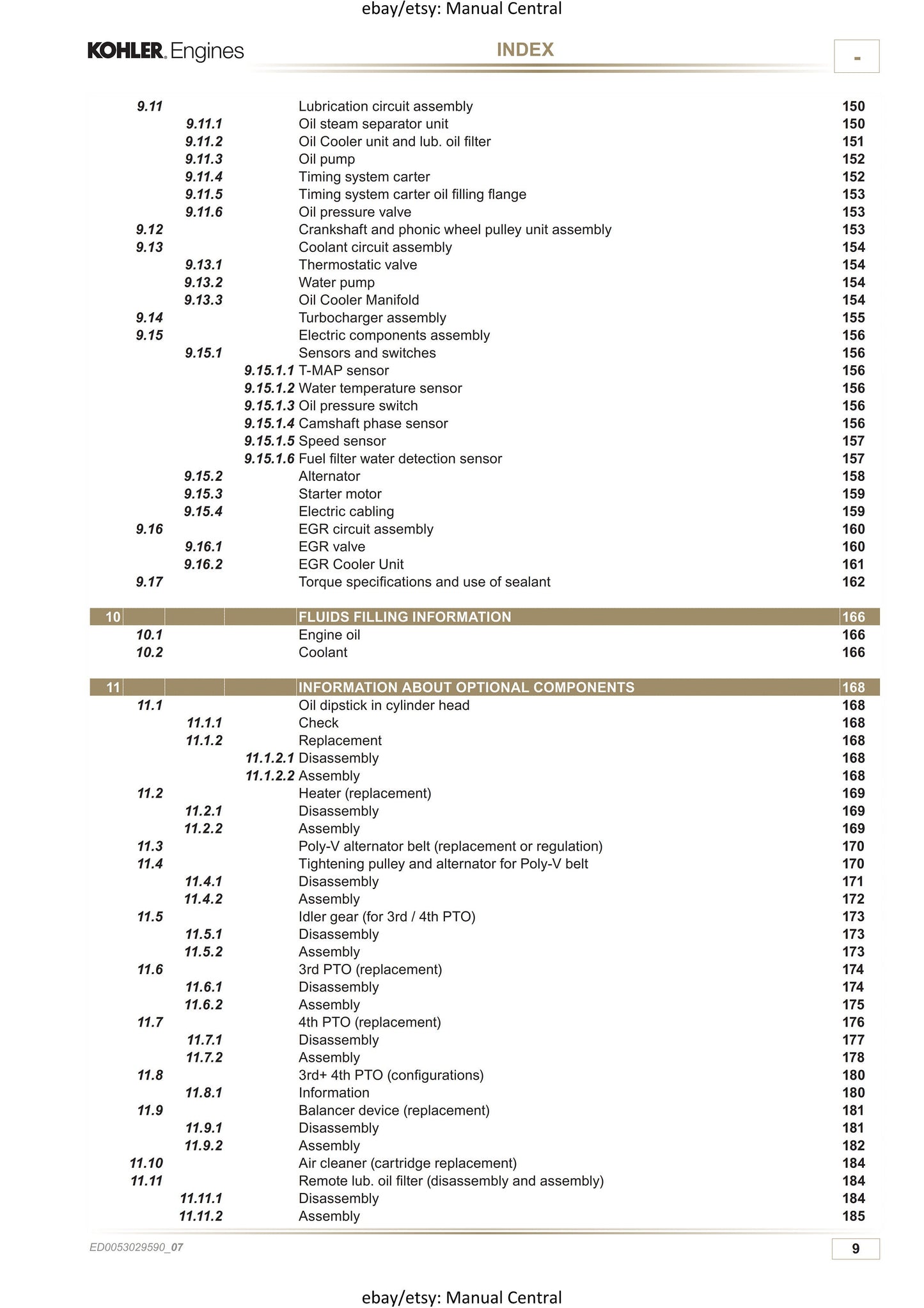 Kohler Diesel - KDI 1903 2504 TCR - Workshop Service Repair Manual