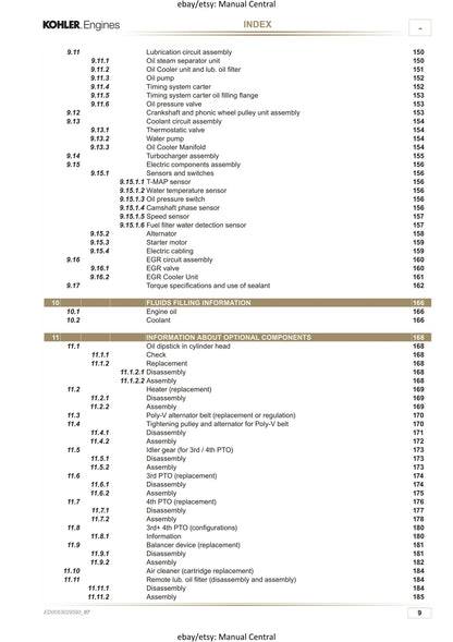 Kohler Diesel - KDI 1903 2504 TCR - Workshop Service Repair Manual