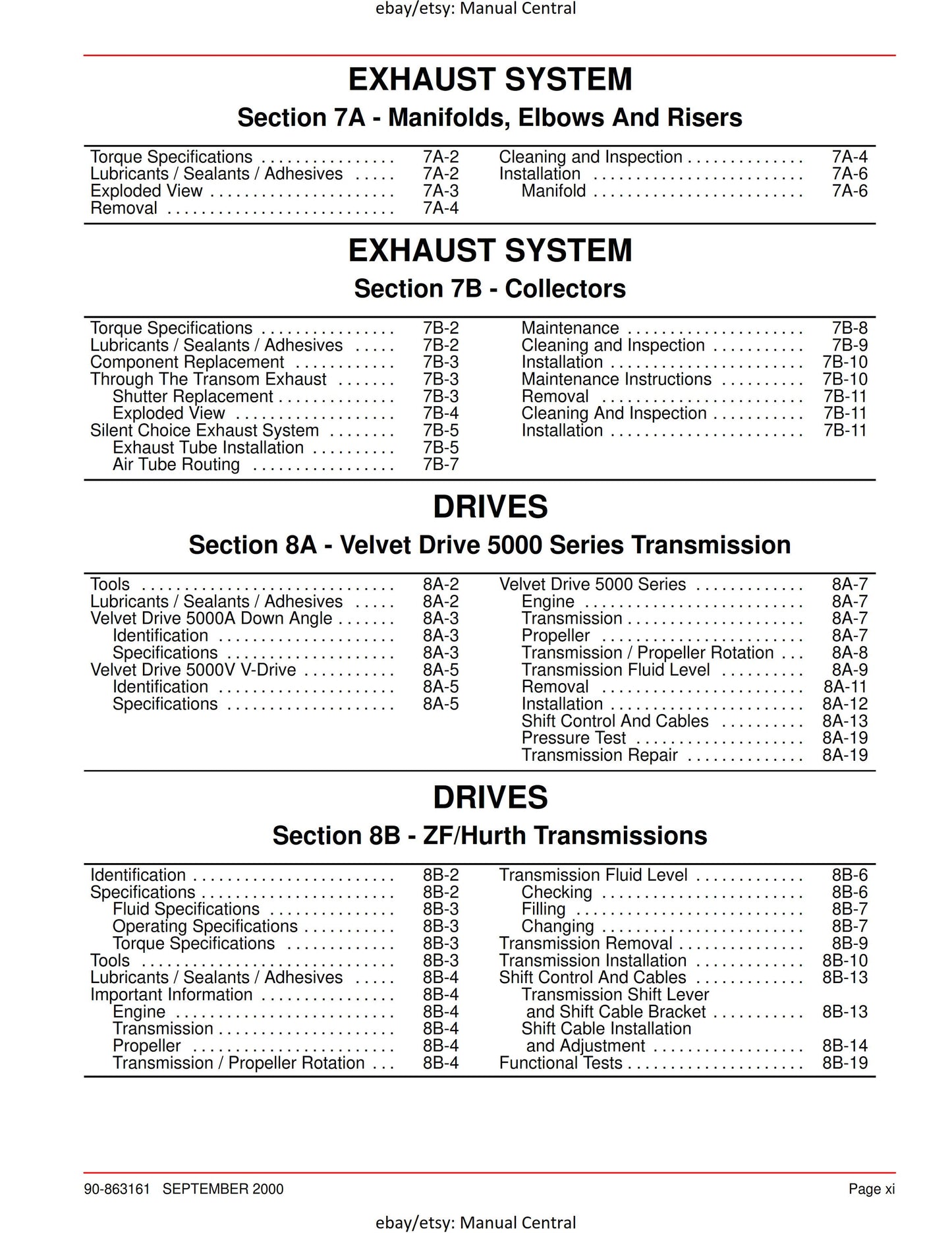 Mercury Mercruiser Service Manual 30 - 496 CID 8.1L Gasoline Engine