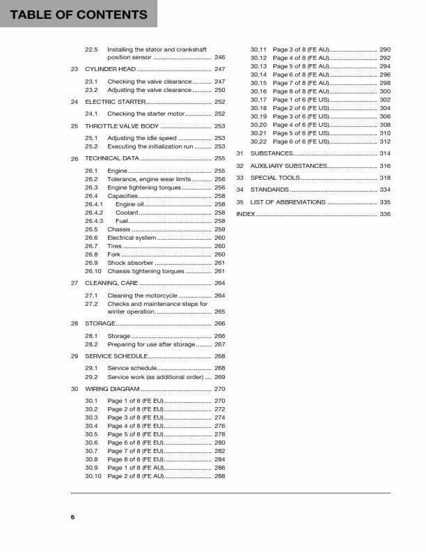 Husqvarna 2016 - FE 250 - Service Workshop Repair Manual