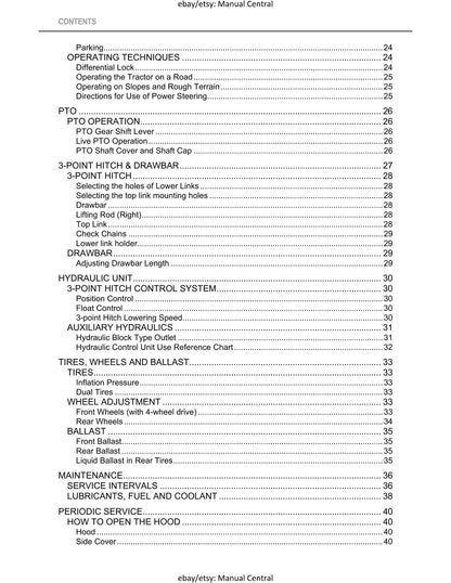 Kubota Tractor - L3200 L3800 Operator Manual User Guide