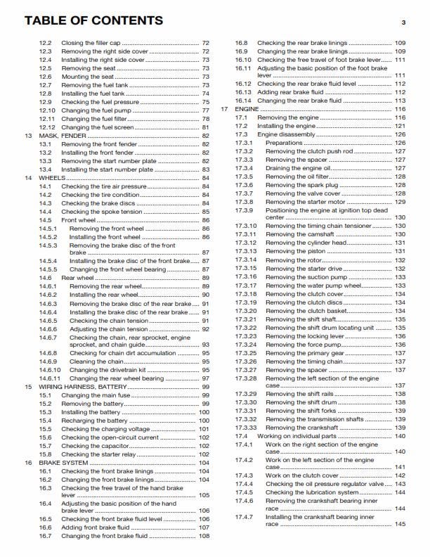 Husqvarna 2015 - FC 250 - Service Workshop Repair Manual