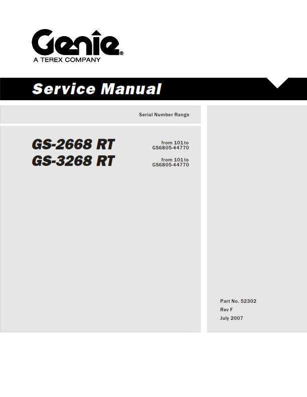 Genie - Service Manual - Gs-2668 Gs-3268 RT