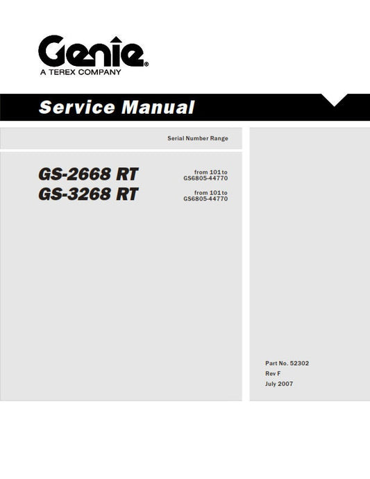 Genie - Service Manual - Gs-2668 Gs-3268 RT