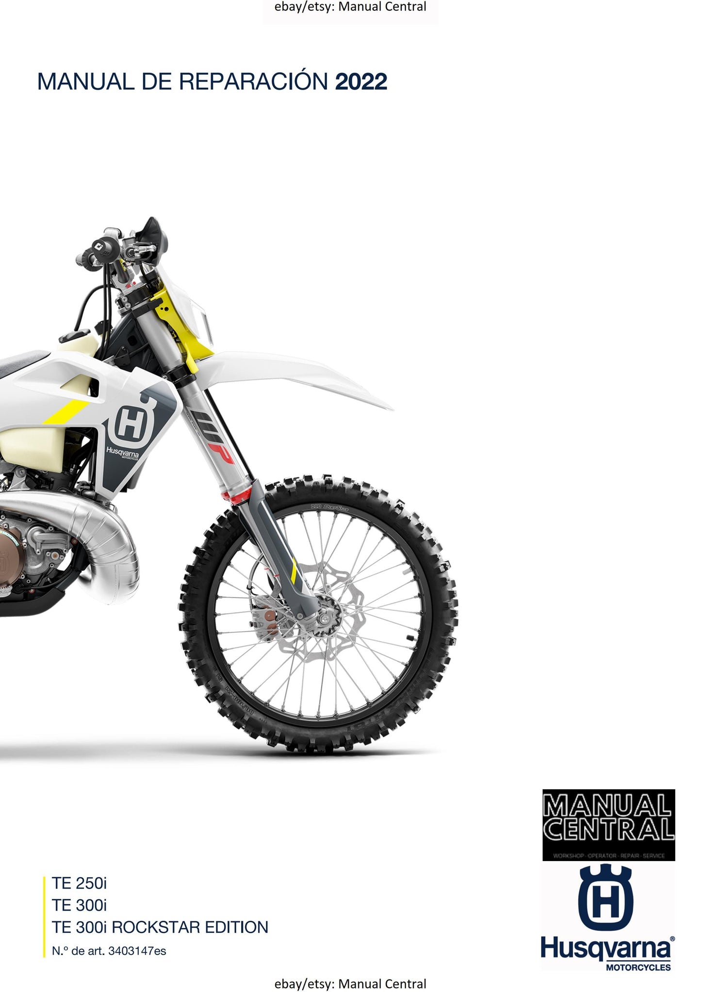 Spanish Language - Husqvarna 2022 - TE 250i 300i Rockstar Edition - Manual de Reparacion
