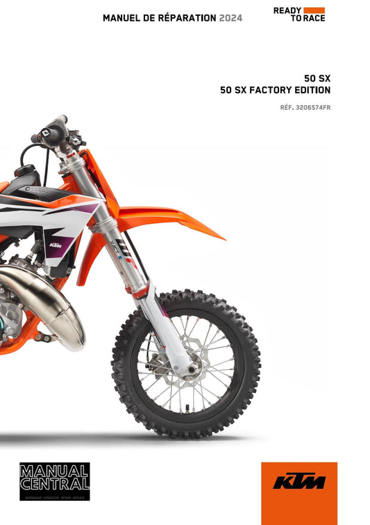 French Language - Ktm 2024 - 50 SX Factory Edition - Manuel De Reparation -  Service Workshop Repair Manual