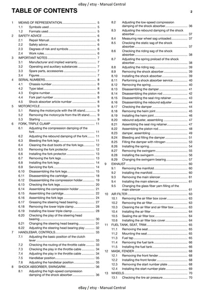 Husqvarna 2015 - TC 85 19/16 17/14 - Service Workshop Repair Manual