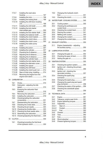 Husqvarna 2022 - TC 250 - Service Workshop Repair Manual