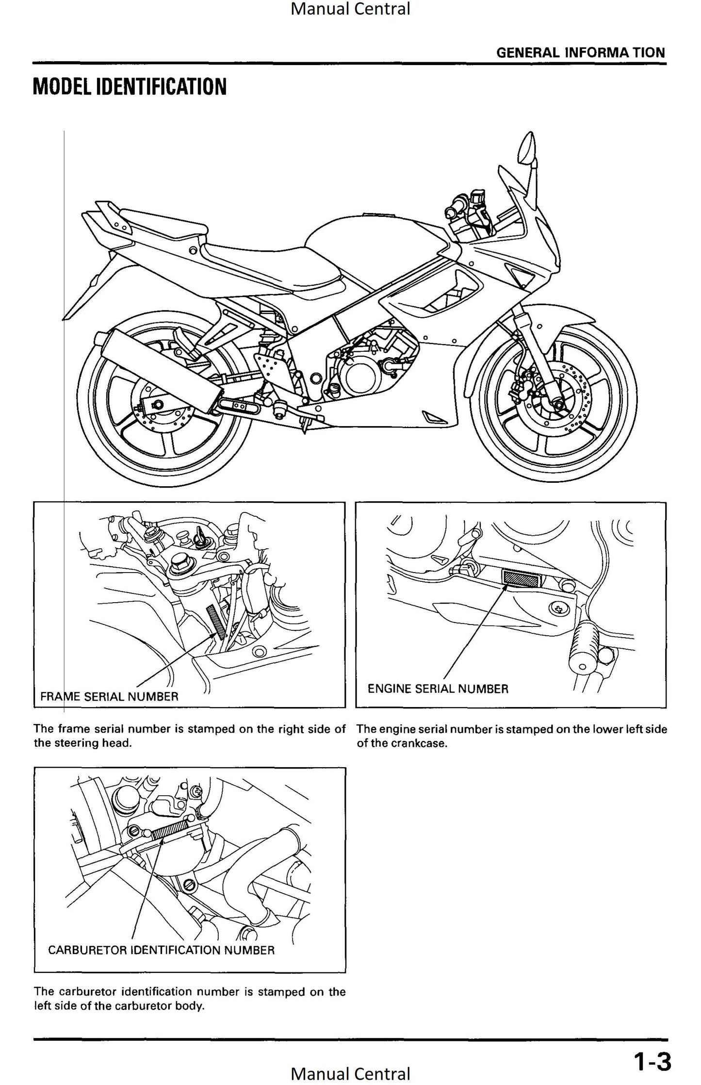 Honda CBR150R - 2002 edition  - Workshop Service Repair Manual