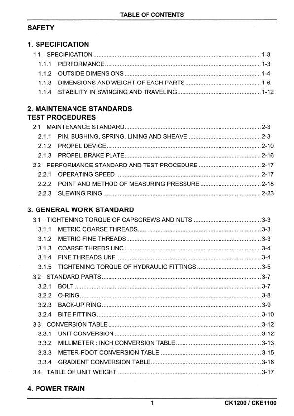 PDF - Kobelco Crawler Crane - CK1200 CKE1100 - Shop Manual - Workshop Service Repair Manual