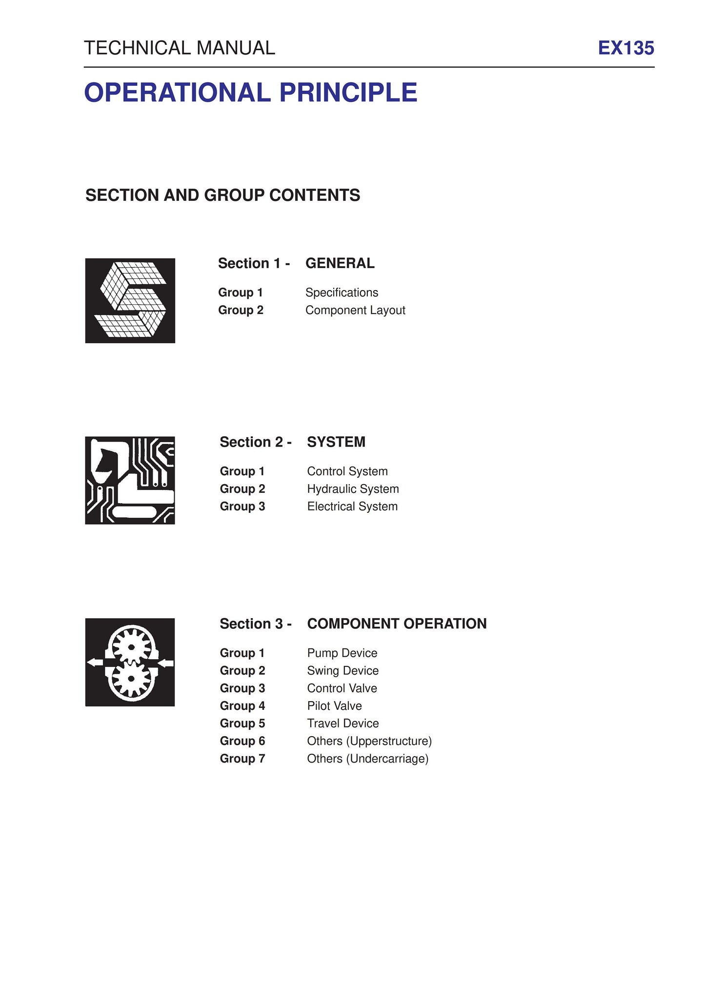 Fiat Kobelco - EX135 Excavator - Technical Manual - Operational Principle