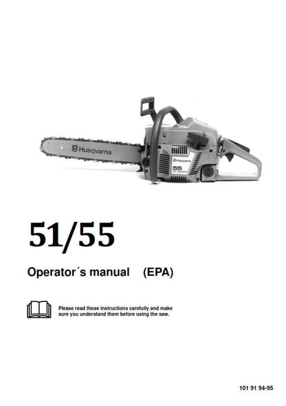 Husqvarna Chainsaw - 51 55 Operator Manual