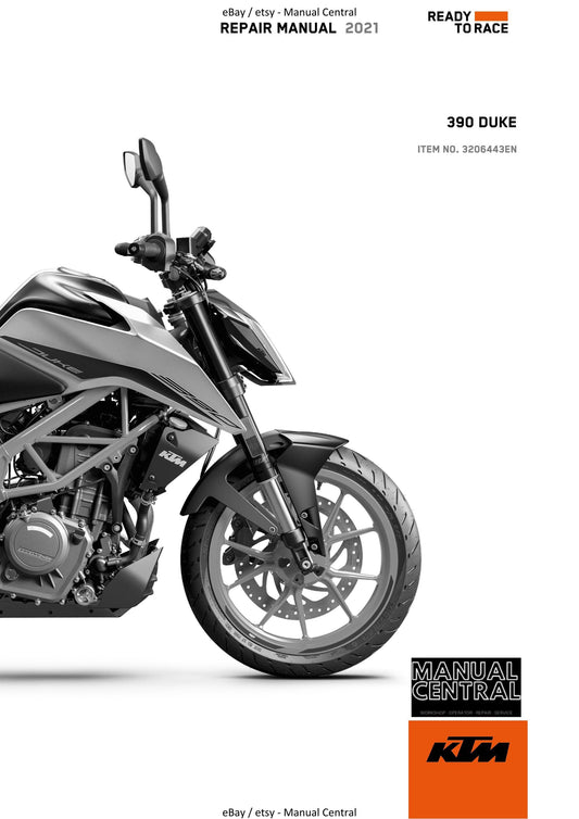 KTM 2021 - 390 Duke - Service Workshop Repair Manual