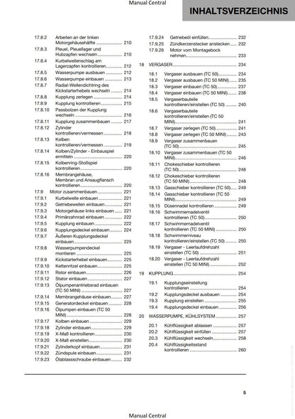 German Language - Husqvarna 2023 - TC 50  Mini - Reparaturanleitung
