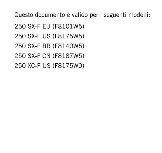 Italian Language - KTM 2023 - 250 SX-F XC-F - Manuale Di Riparazione