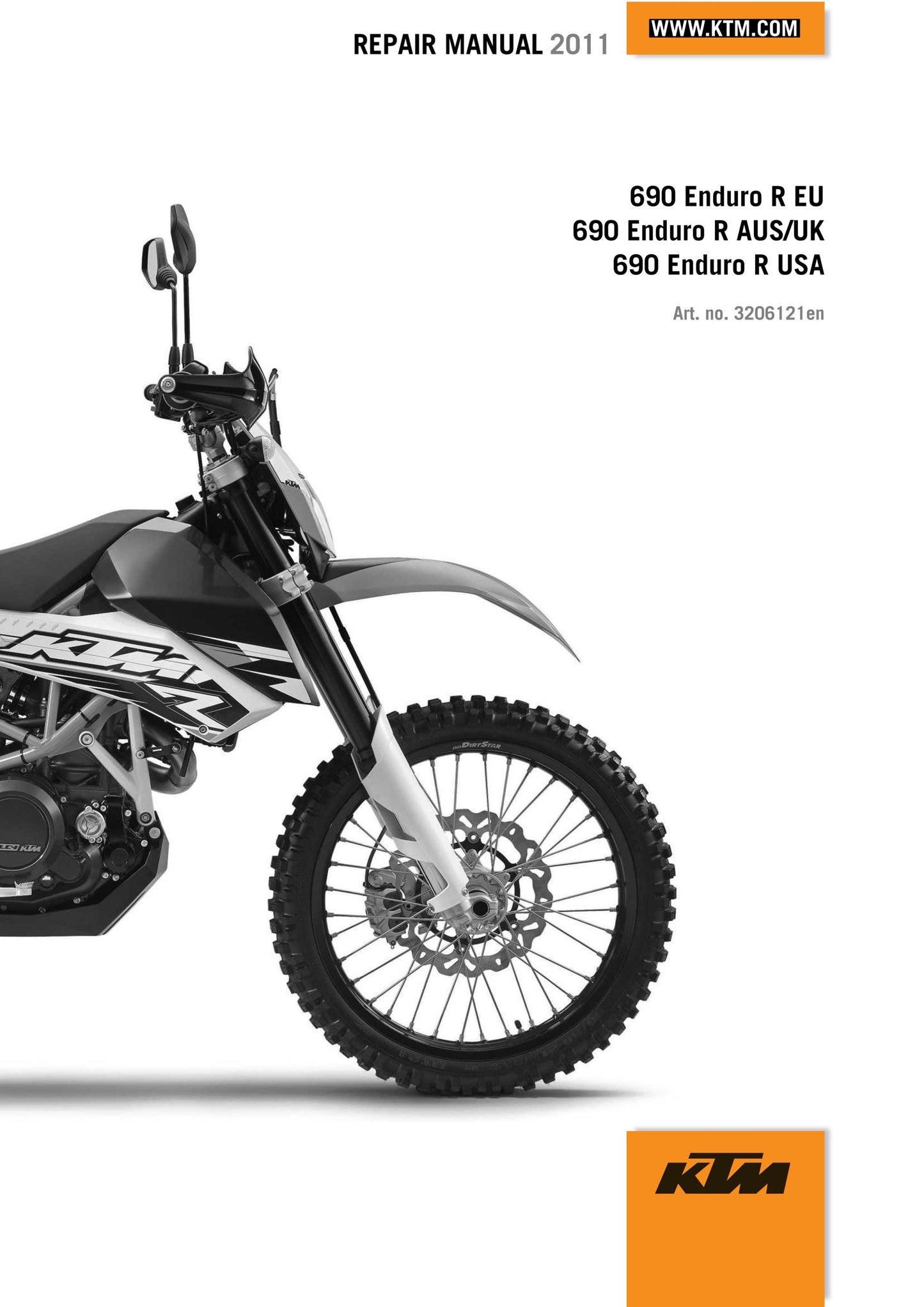 KTM 2011 - 690 Enduro R Eu Aus Uk Usa - Service Workshop Repair Manual