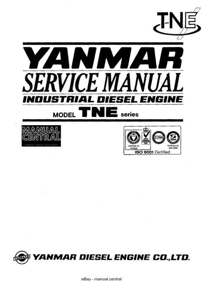 Yanmar Industrial Diesel Engine TNE Series Service Workshop Repair Manual