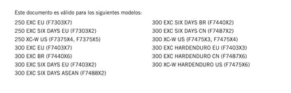 Spanish Language - KTM 2024 - 250 300 Exc Six Days Xc-w Hardenduro - Manual de Reparacion