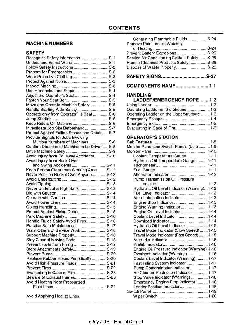 Hitachi EX5500-5 Operators Manual - Hydraulic Excavator