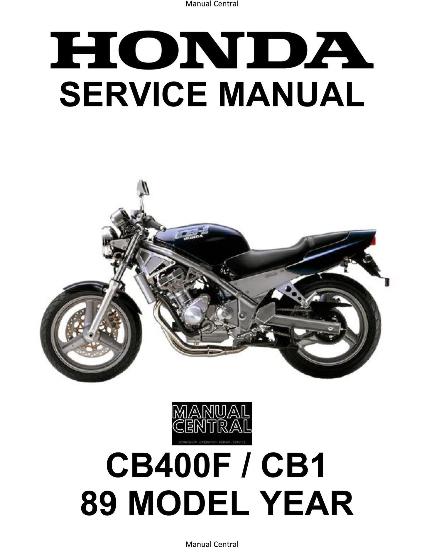 Honda CB400F CB1 - 1989 edition  - Workshop Service Repair Manual