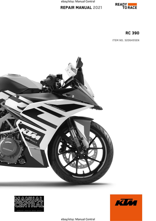 KTM 2021 - RC 390 - Service Workshop Repair Manual
