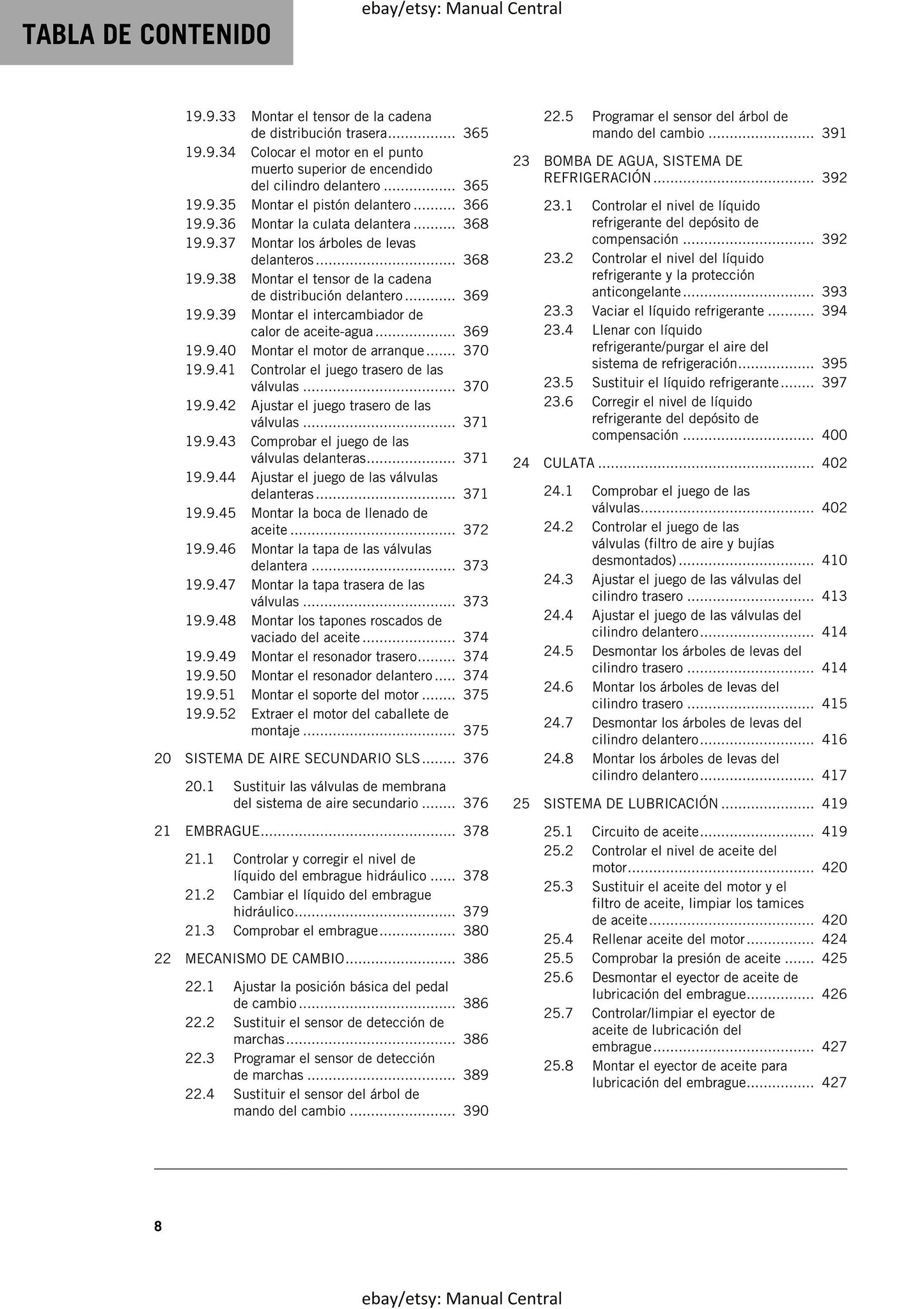 Spanish Language - KTM 2023 - 1290 Super Duke GT - Manual de Reparacion