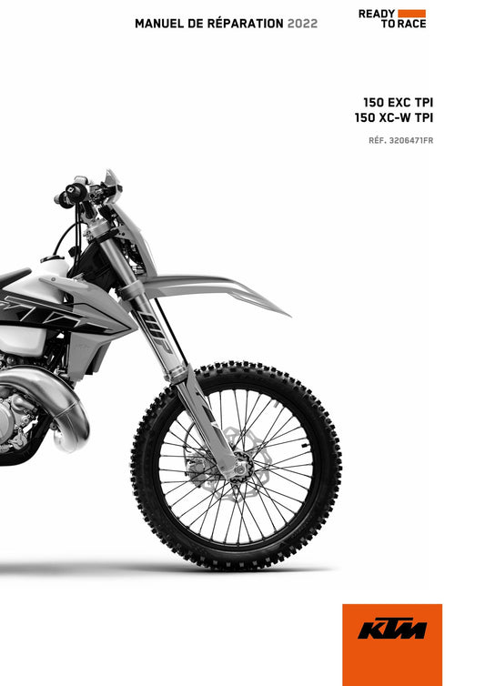 French Language - Ktm 2022 - 150 EXC XC-W Tpi - Manuel De Reparation -  Service Workshop Repair Manual