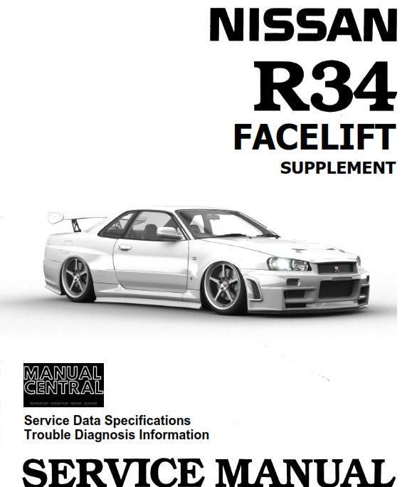 Nissan R34 Facelift - Service Data Specifications - Trouble Diagnosis Information - Manual