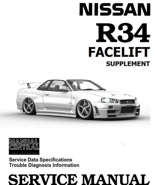 Nissan R34 Facelift - Service Data Specifications - Trouble Diagnosis Information - Manual