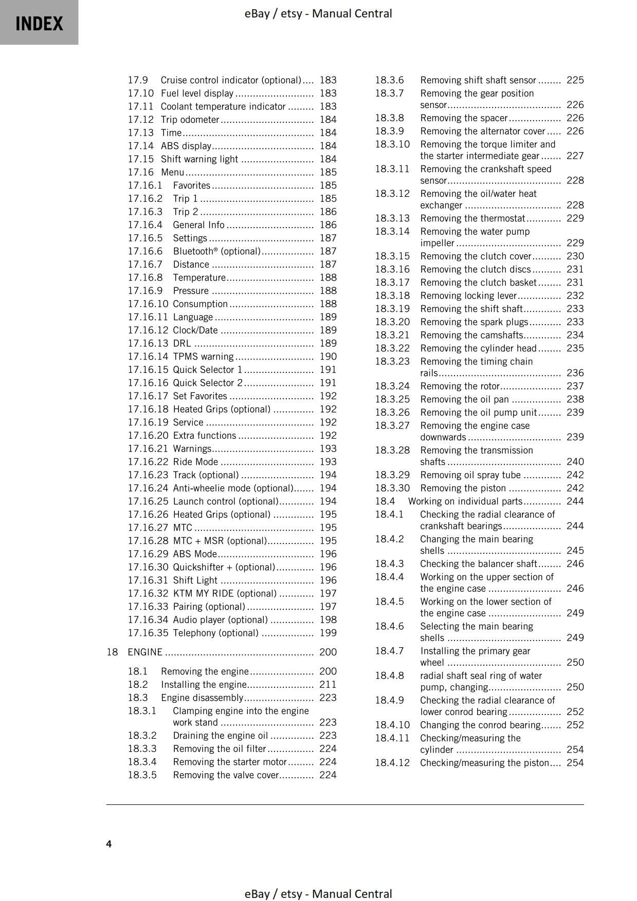 KTM 2022 - 890 Duke Gp - Service Workshop Repair Manual