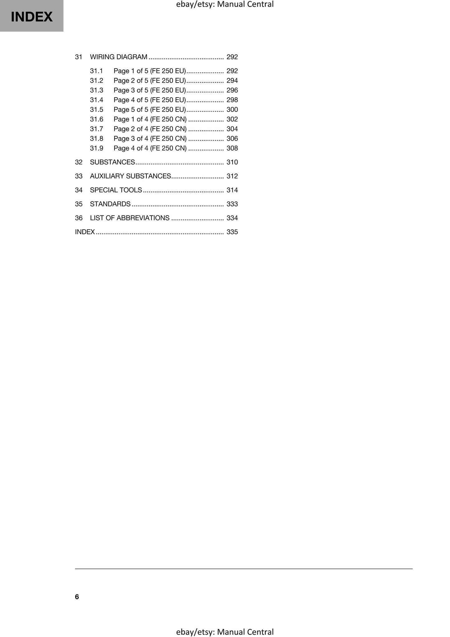 Husqvarna 2024 - FE 250 - Service Workshop Repair Manual