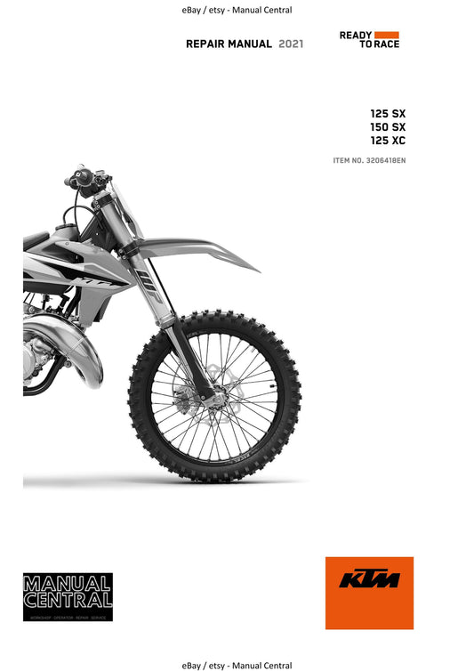 KTM 2021 - 125 150 SX XC - Service Workshop Repair Manual