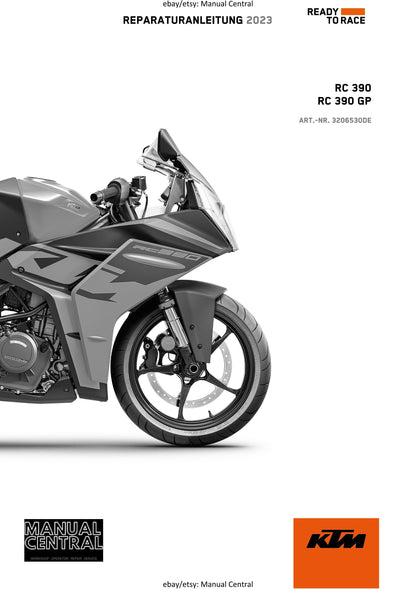 PDF - German Language - KTM 2023 - RC 390 Gp - Reparaturanleitung - Service Workshop Repair Manual